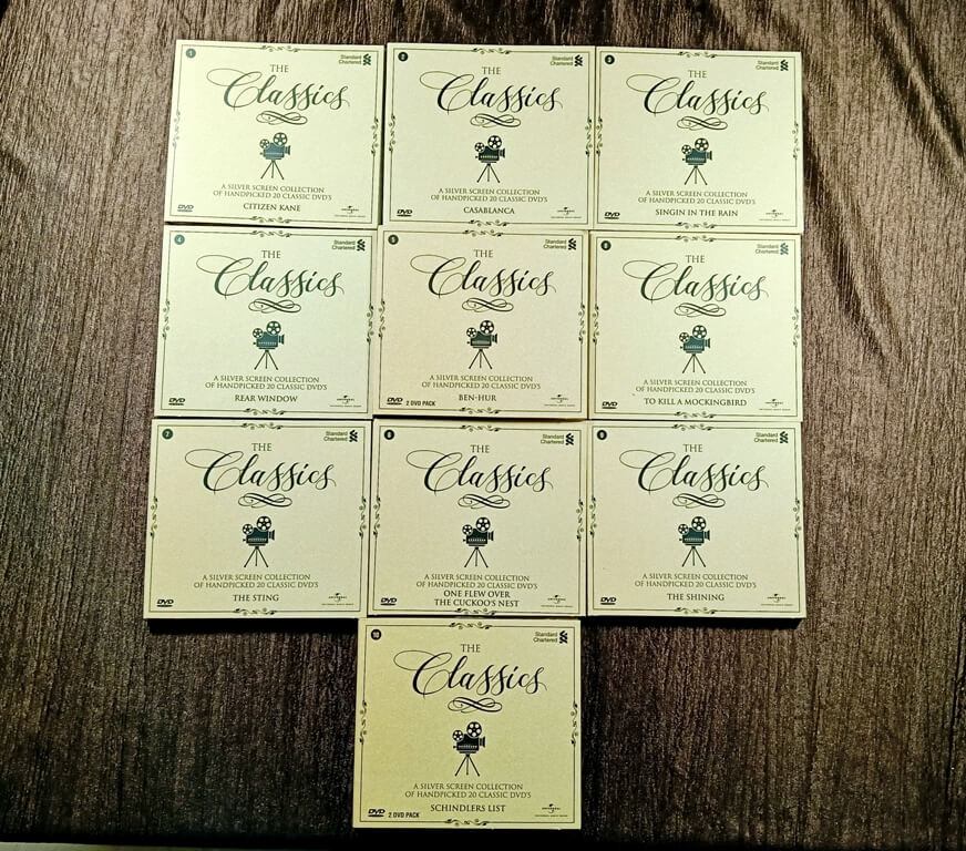 The Classics - A Silver Screen Collection Of Handpicked 20 Classic English Dvd's with Booklet Pre-Owned Univeral 10 Movies DVD Set