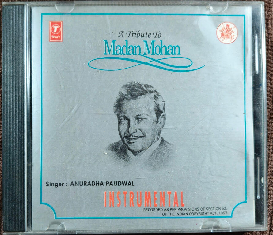 Anuradha Paudwal - A Tribute To Madan Mohan - Instrumental (1994) Y.S. Mulki & Bipin Panchal Pre-Owned T-Series Audio CD