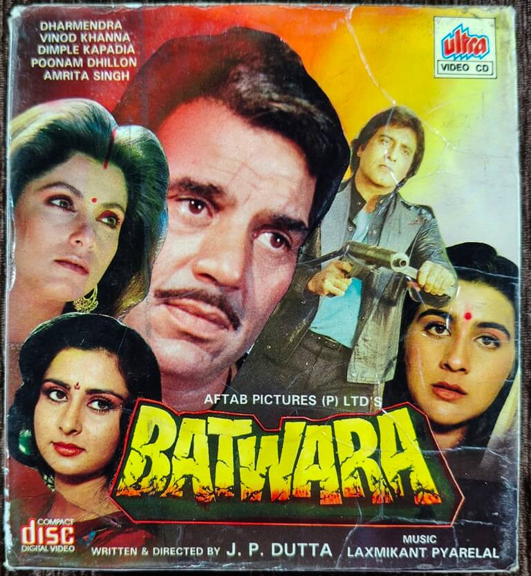 Batwara (1989) J.P. Dutta Pre-Owned Ultra Triple Video CD Set