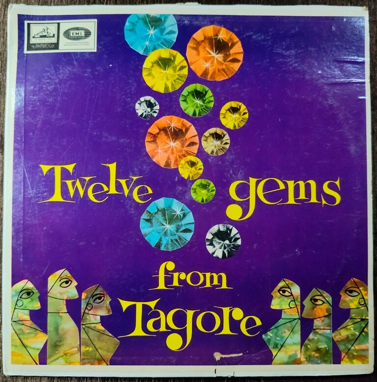 Tagore – Twelve Gems From Tagore - Bengali Tagore Songs (1968) Rabindranath Tagore Pre-Owned His Master's Voice Vinyl, 12" LP Record