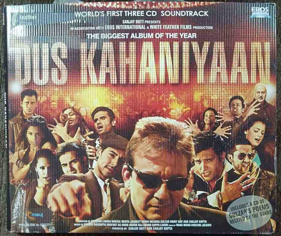 Dus Kahaniyaan (2007) Anand Raj Anand, Bappi Lahiri, Gourov Dasgupta & Shafaqat Ali Khan Pre-Owned Eros Triple Audio CD