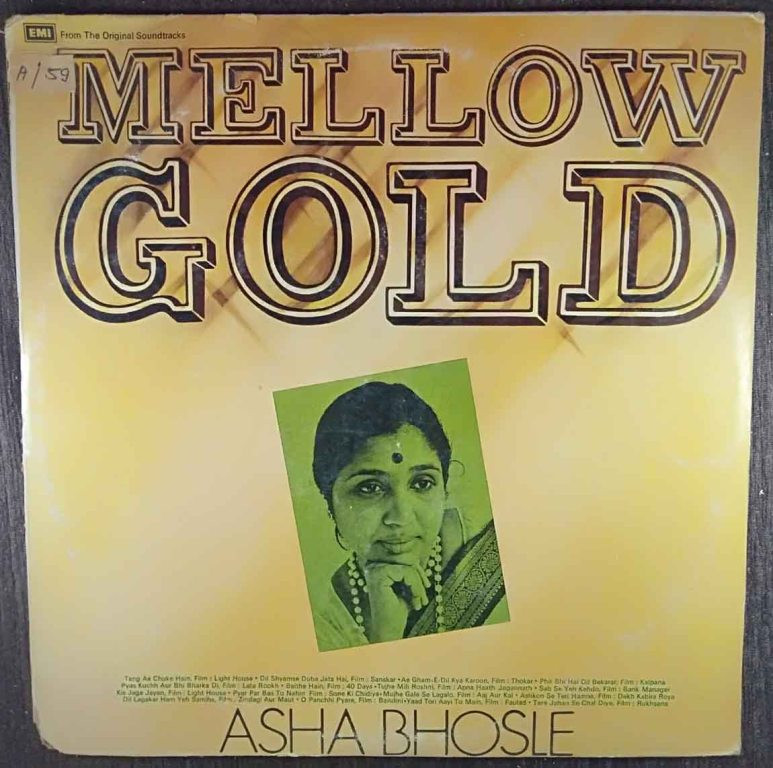 Asha Bhosle - Mellow Gold (1984) Compilation Pre-Owned Vinyl, 12" LP Record