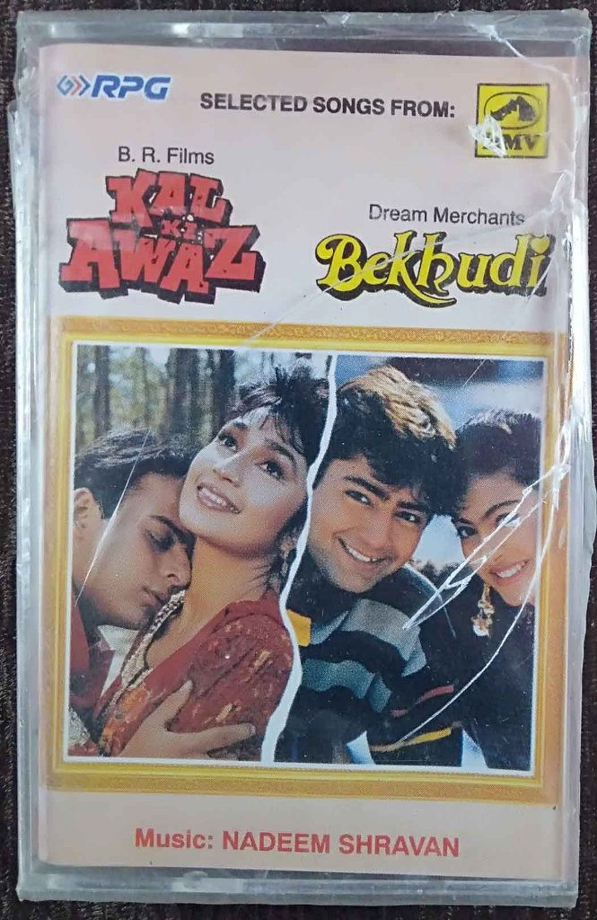 Kal Ki Awaz (1992) Nadeem-Shravan / Bekhudi (1992) Nadeem-Shravan Pre-Owned HMV, RPG Audio Cassette