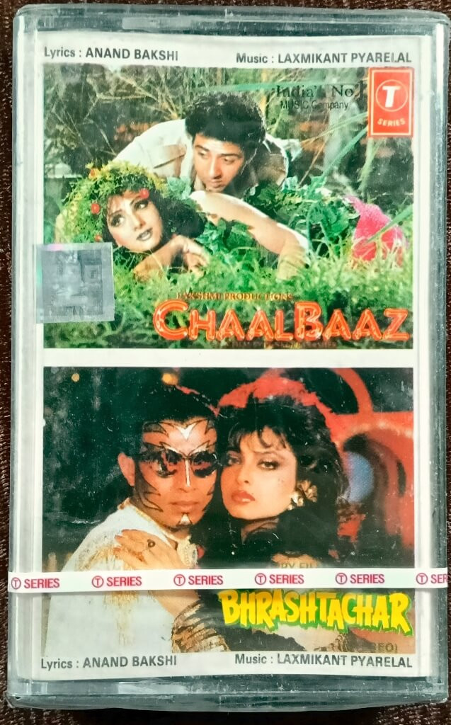 Chaalbaaz (1989) Laxmikant-Pyarelal / Bhrashtachar (1989) Laxmikant-Pyarelal Pre-Owned T-Series Audio Cassette
