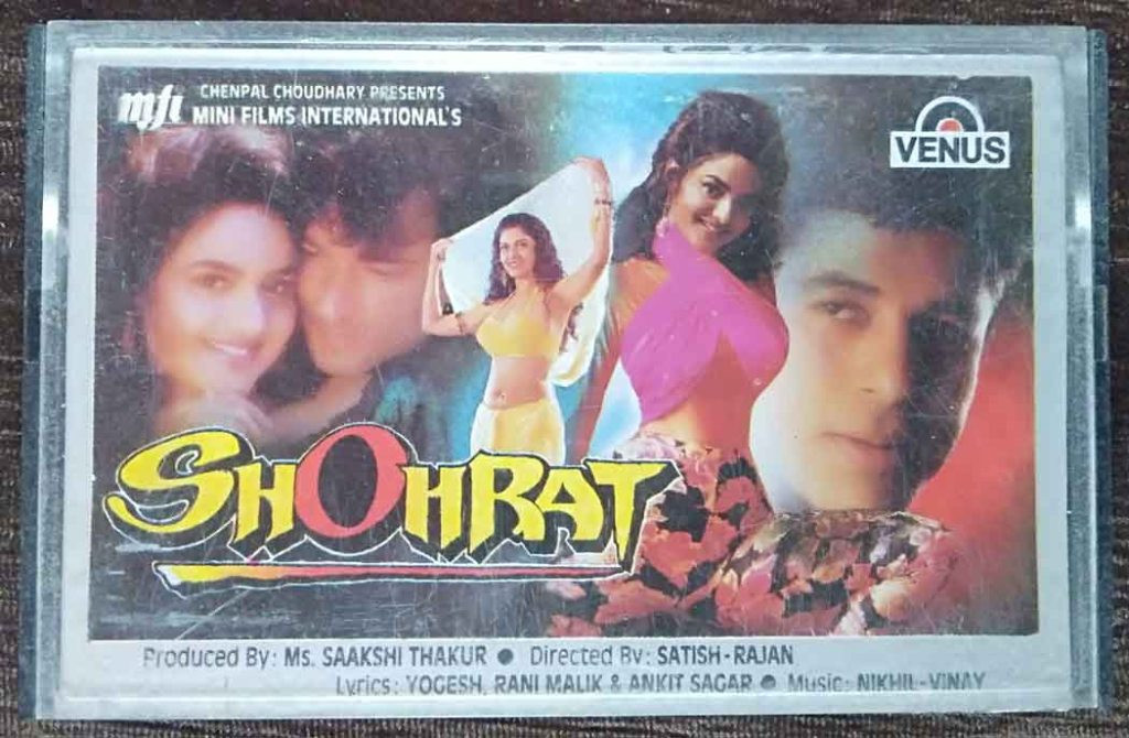 Shohrat (1996) Nikhil-Vinay Pre-Owned VENUS Audio Cassette
