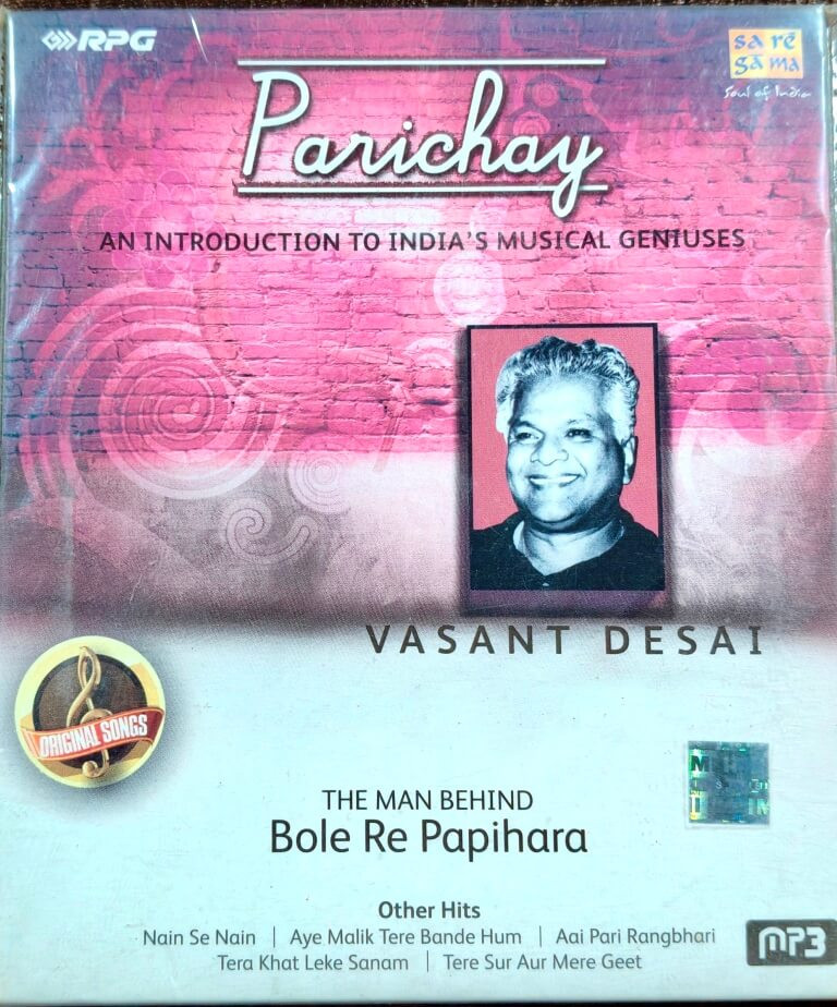 Vasant Desai – Parichay: An Introduction to India's Musical Geniuses Vasant Desai (2010) Bollywood OST Compilation Pre-Owned RPG MP3 CD