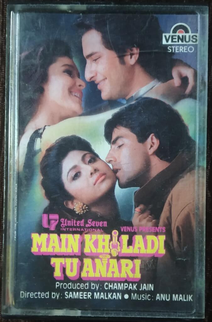 Main Khiladi Tu Anari (1994) Anu Malik Pre-Owned Venus Audio Cassette