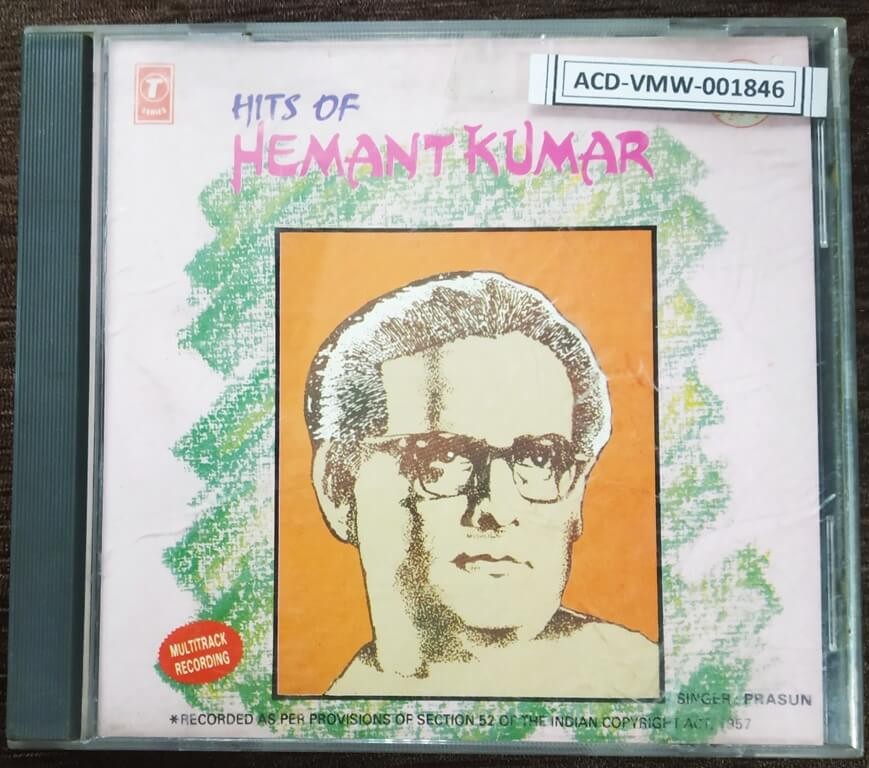Prasun Mukherjee - Hits Of Hemant Kumar (1990) Compilation Pre-Owned T-Series Audio CD