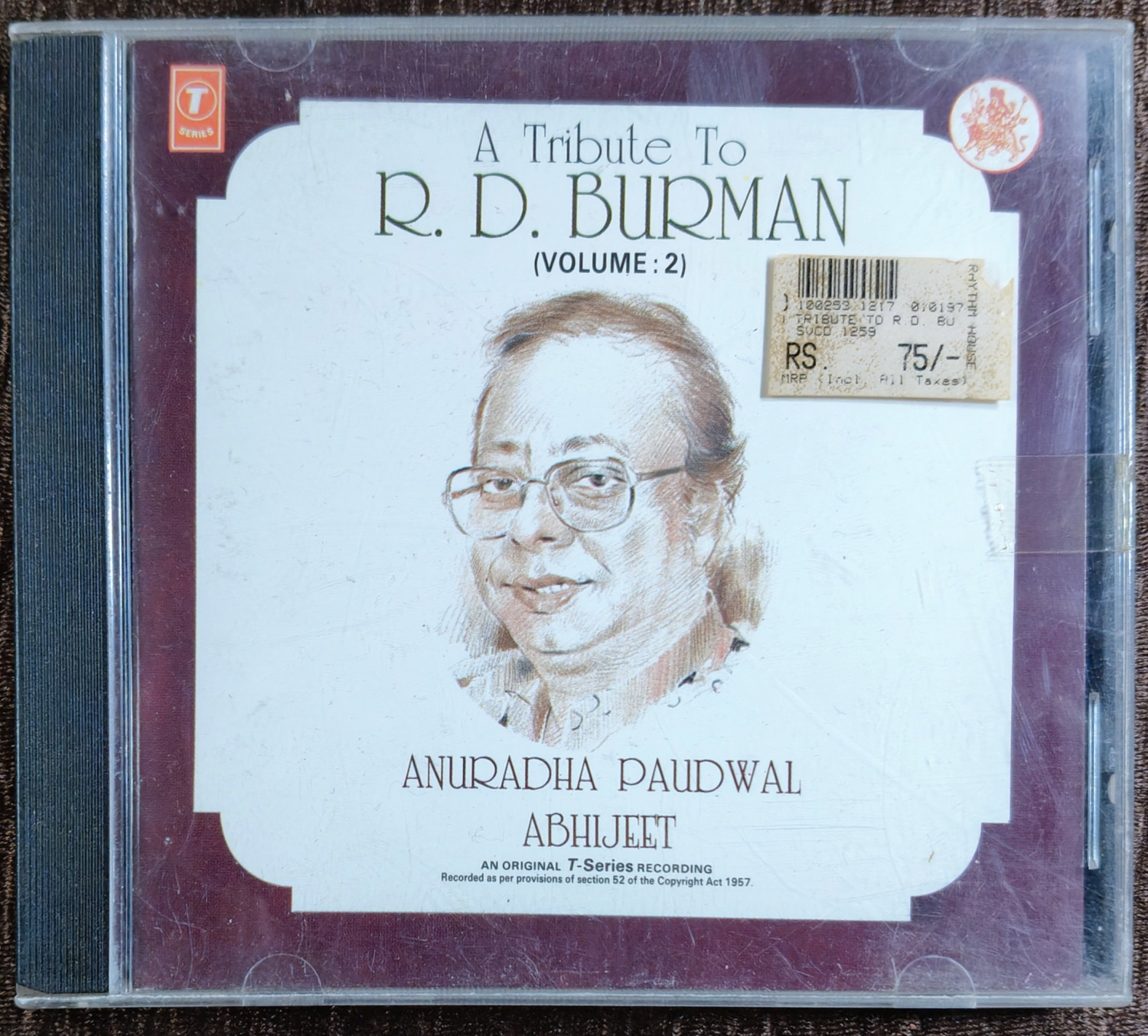 Anuradha Paudwal & Abhijeet - A Tribute To R.D. Burman Vol 2 (1996) R.D. Burman Pre-Owned T-Series Audio CD
