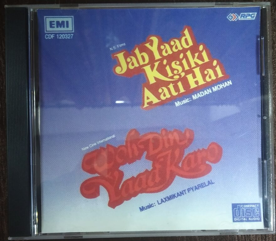 Jab Yaad Kisiki Aati Hai (1967) Madan Mohan / Woh Din Yaad Karo (1972) Laxmikant Pyarelal Pre-Owned EMI Imported Audio CD