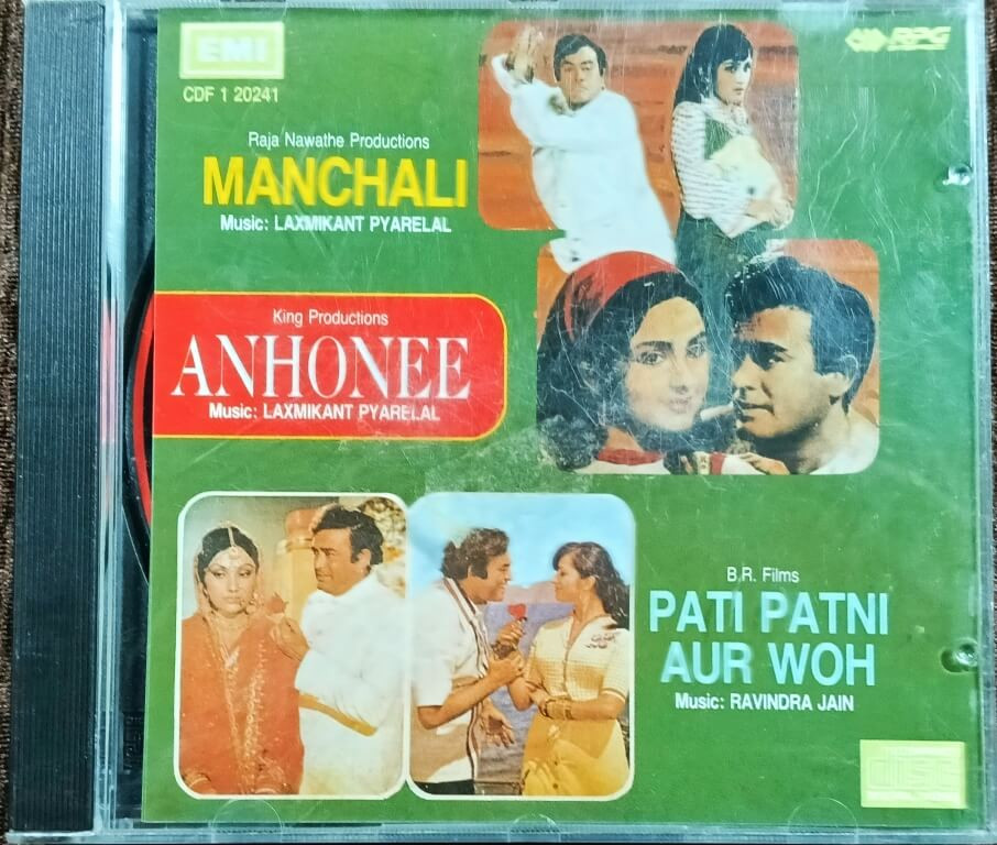Manchali (1973) Laxmikant-Pyarelal / Anhonee (1973) Laxmikant-Pyarelal / Pati Patni Aur Woh (1978) Ravindra Jain Pre-Owned Imported Audio CD