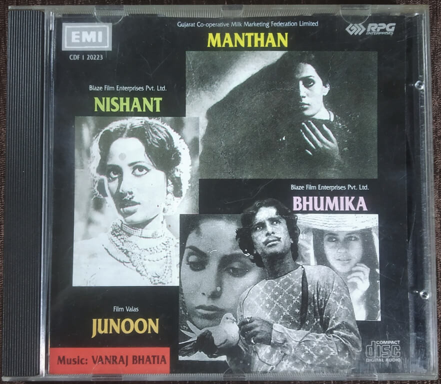 Manthan (1976) Vanraj Bhatia / Nishant (1975) Vanraj Bhatia / Bhumika (1977) Vanraj Bhatia / Junoon (1978) Vanraj Bhatia Pre-Owned Imported EMI Audio CD