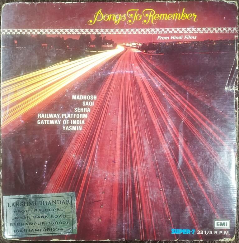 Songs To Remember (1975) Madan Mohan, C. Ramchandra, & Ramlal Pre-Owned Vinyl, 7" Super 7 Record