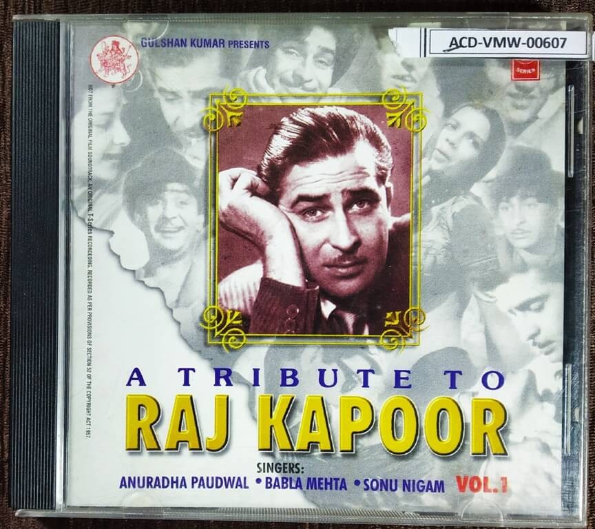A Tribute To Raj Kapoor Vol 1 (1997) Ramesh Iyer Pre-Owned T-Series Audio CD