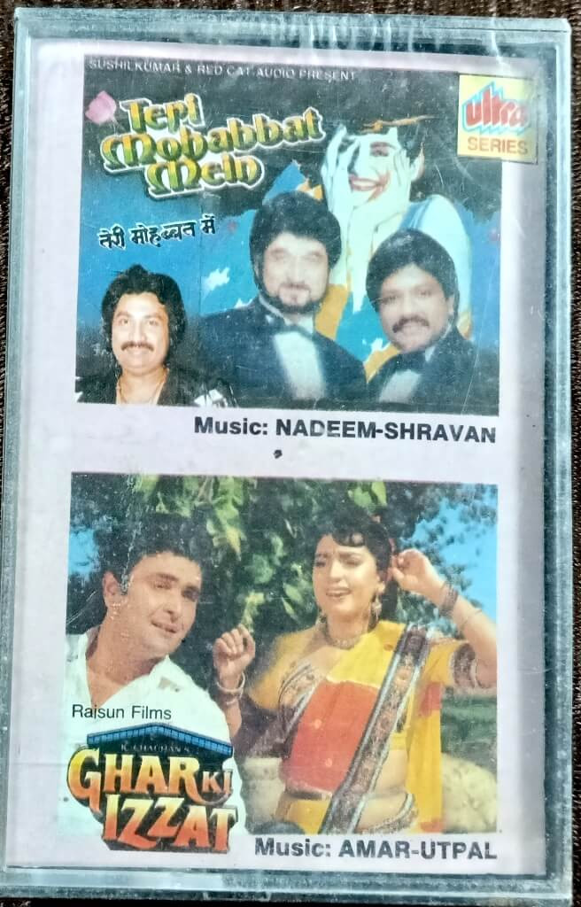 Teri Mohabbat Mein (1993) Nadeem shravan / Ghar Ki Izzat (1993) Amar-Utpal Pre-Owned Ultra  Audio Cassette