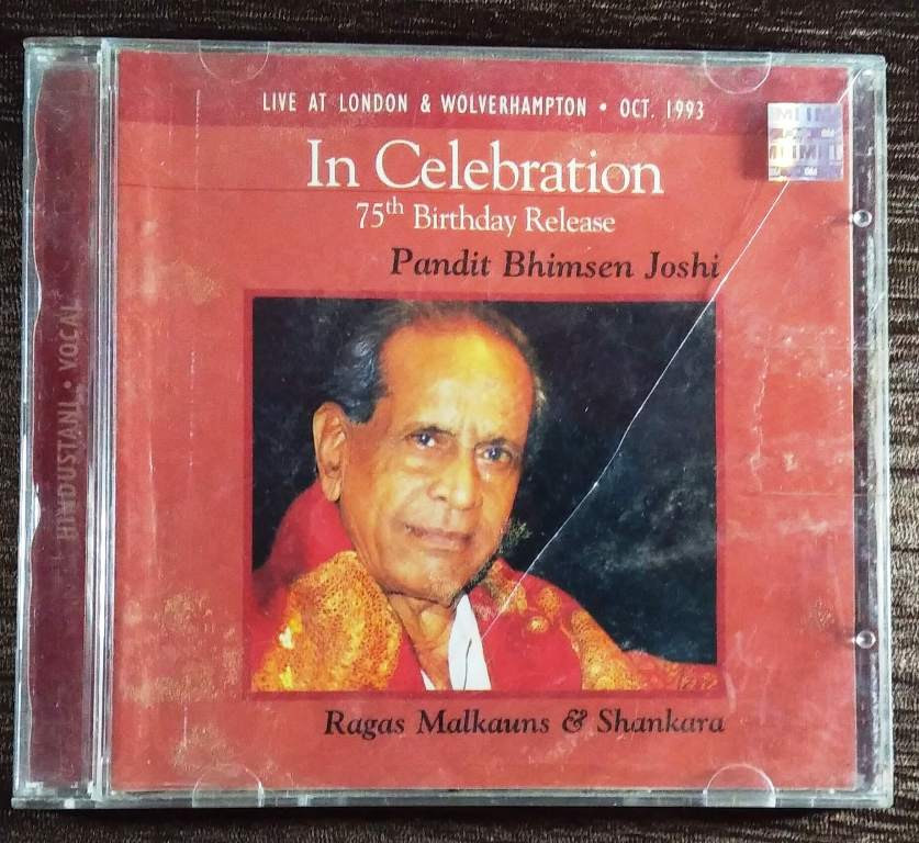 Pandit Bhimsen Joshi - In Celebration 75th Birthday Release (1987) Shashikant (Nana) Muley Pre-Owned Sony & Bmg Music Audio CD