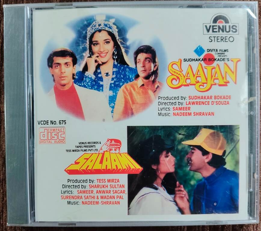 Saajan (1991) Nadeem-Shravan - Salaami (1993) Nadeem-Shravan Pre-Owned Venus Audio CD