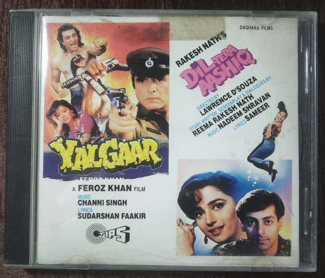 Yalgaar (1974) Channi Singh / Dil Tera Aashiq (1973) Nadeem-Shravan Pre-Owned Tips Audio CD