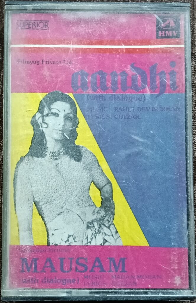 Aandhi (1975) R.D. Burman  / Mausam (1975) Madan Mohan Pre-Owned HMV,  RPG Audio Cassette