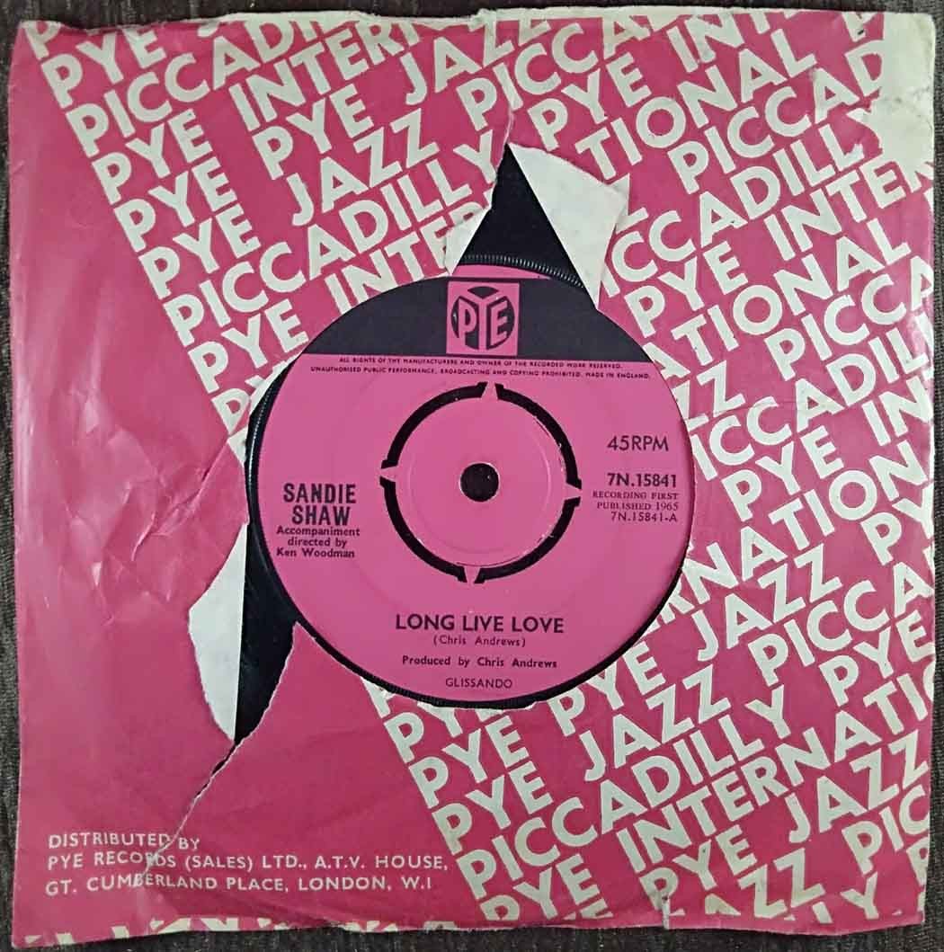 Sandie Shaw – Long Live Love (1965) Ken Woodman Pre-Owned Vinyl, 7" Imported SP Record