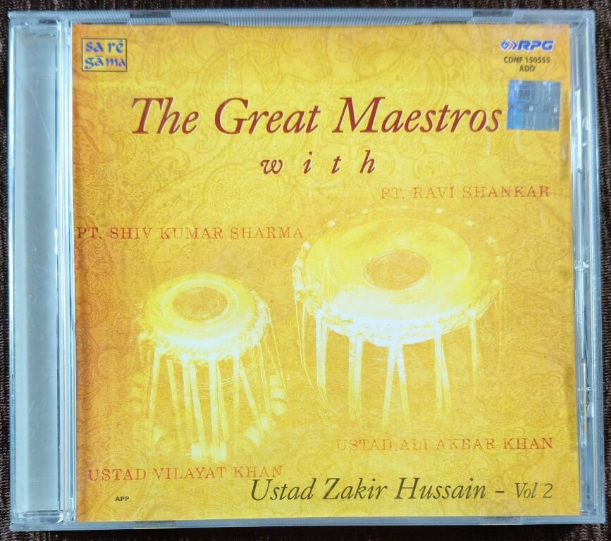 The Great Maestros With Ustad Zakir Hussain - Vol 2 (2004) Pre-Owned RPG, Sa Re Ga Ma Audio CD