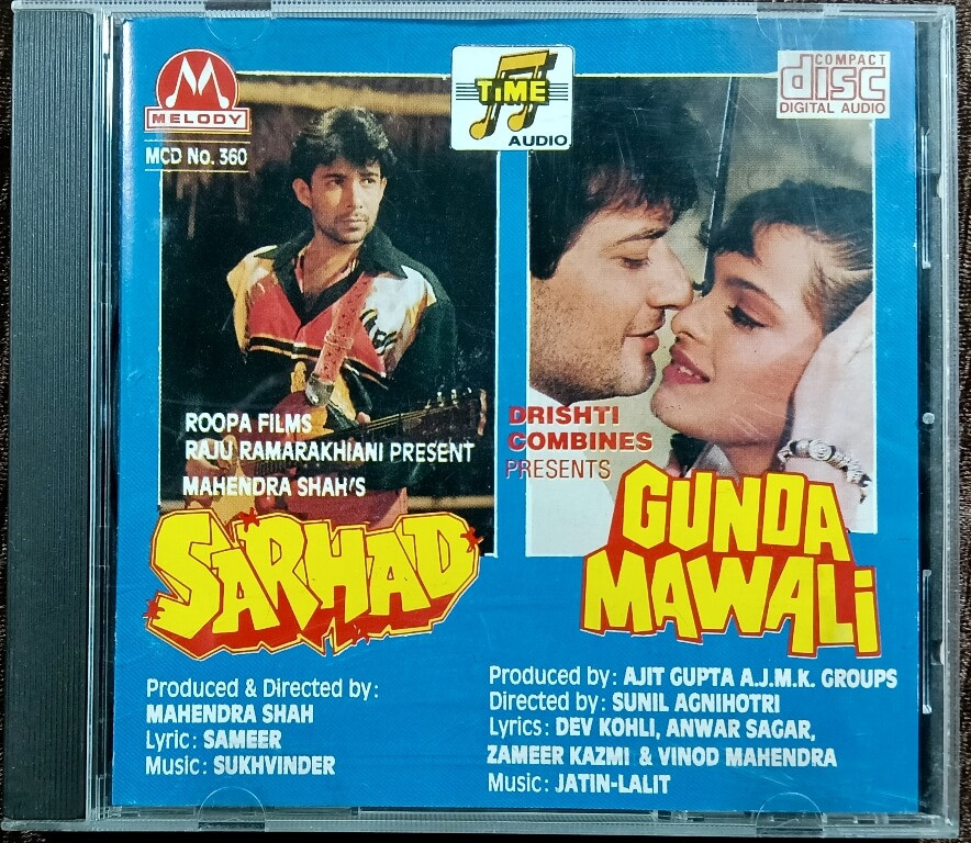 Sarhad (1994) Sukhvinder / Gunda Mawali (1994) Jatin-Lalit Pre-Owned Time Audio-Melody Imported Audio CD