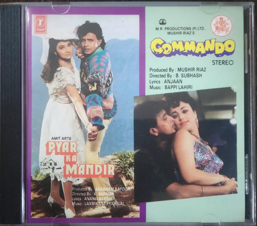 Cammando (1988) Bappi Lahiri / Pyar Ka Mandir (1988) Laxmikant-Pyarelal Pre-Owned Audio CD
