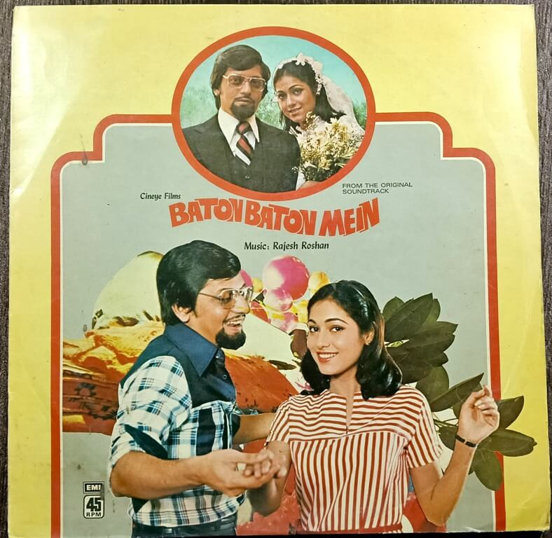 Baton Baton Mein (1979) Rajesh Roshan Pre-Owned Vinyl, 12" HMV LP Record