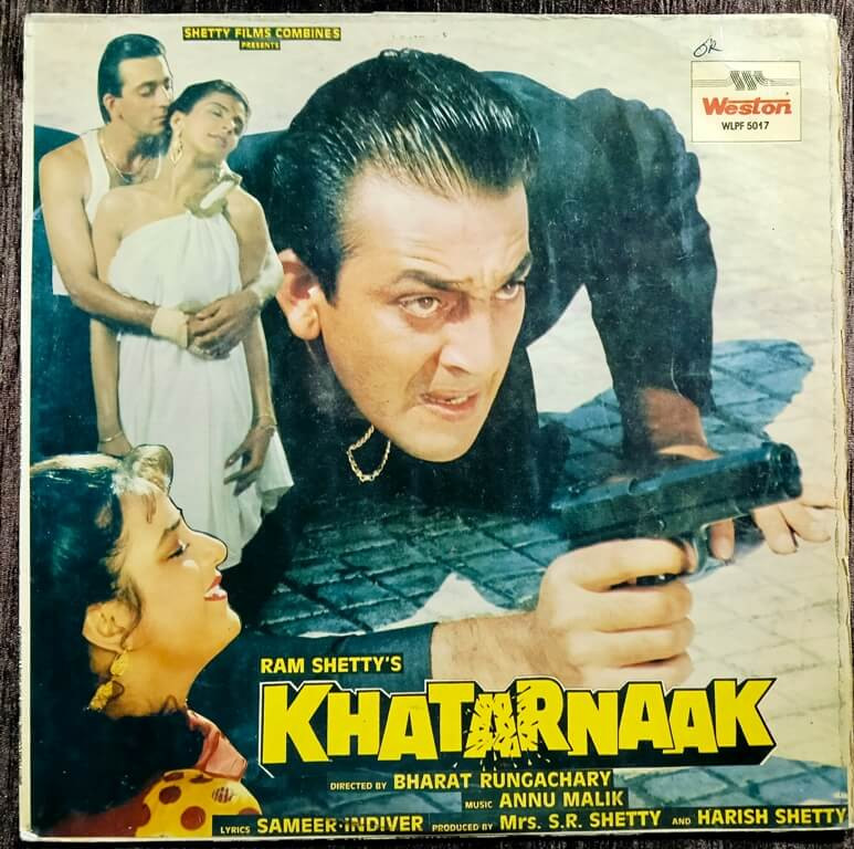 Khatarnaak (1990) Anu Malik Pre-Owned Polydor Vinyl, 12" LP Record