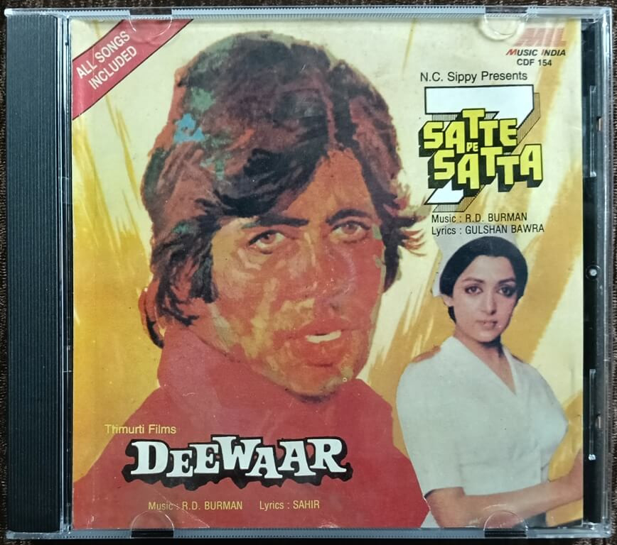 Satte Pe Satta (1982) R.D. Burman / Deewaar (1975) R.D. Burman Pre-Owned Music India Audio CD