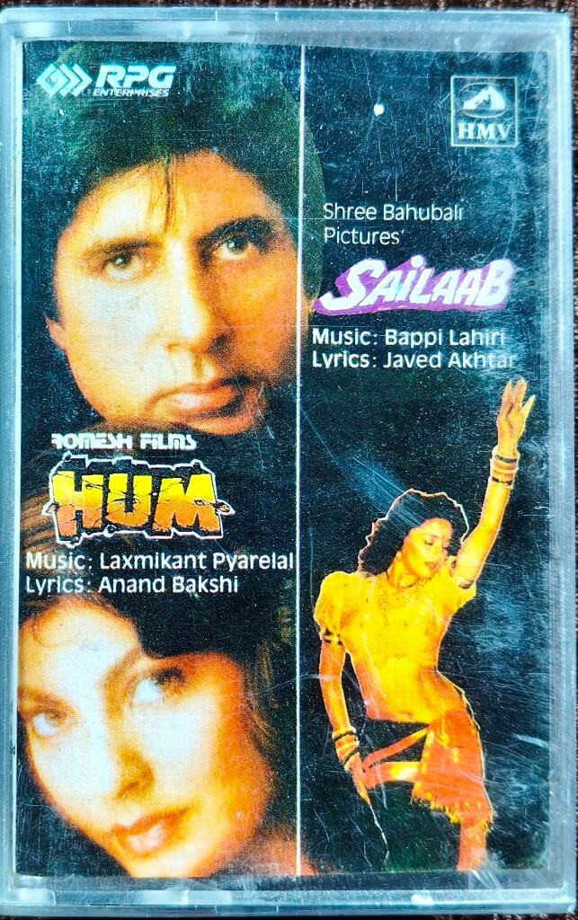 Super Combo Hum (1991) Laxmikant-Pyarelal / Sailaab (1990) Bappi Lahiri Pre-Owned HMV Audio Cassette