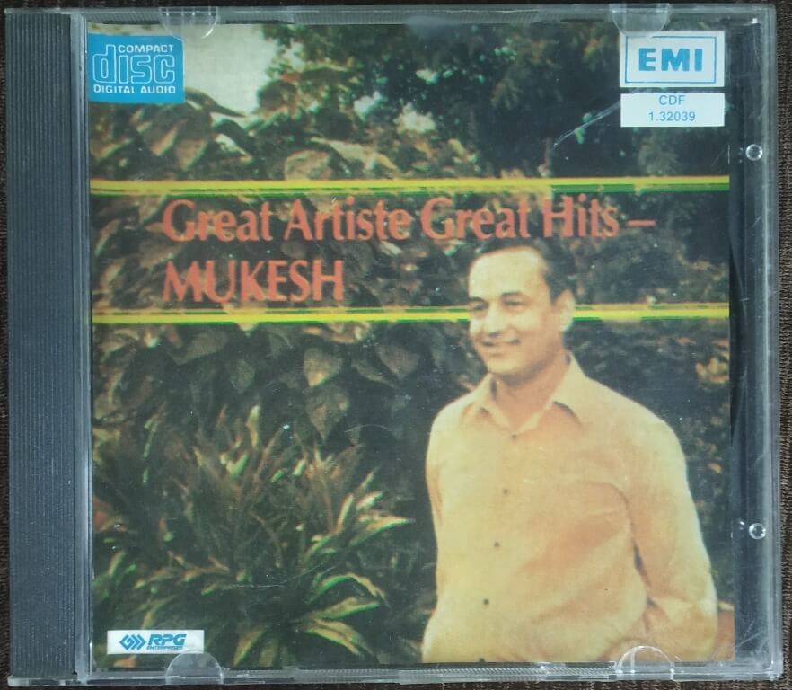 Mukesh - Great Artise Great Hits Mukesh (1989) Pre-Owned EMI Imported Audio CD