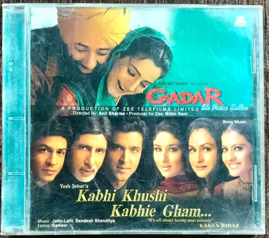 Gadar (2001)  Uttam Singh / Kabhi Khushi Kabhie Gham (2001) Jatin-Lalit Pre-Owned Zee Record Audio CD