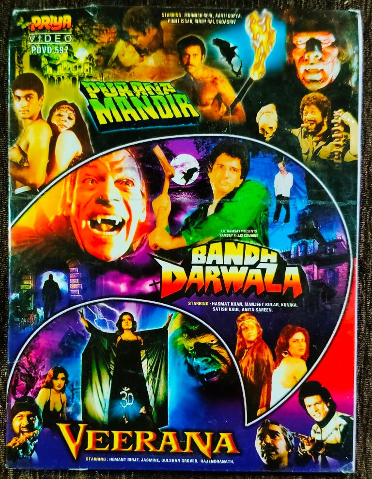 Purana Mandir (1984) Tulsi Ramsay / Bandh Darwaza (1990) Tulsi Ramsay & Shyam Ramsay / Veerana (1988) Tulsi Ramsay & Shyam Ramsay Pre-Owned Priya Video Single DVD