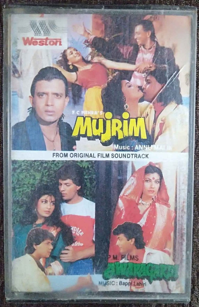Mujrim (1989) Anu Malik / Awaragardi (1989) Bappi Lahiri Pre-Owned Weston Audio Cassette