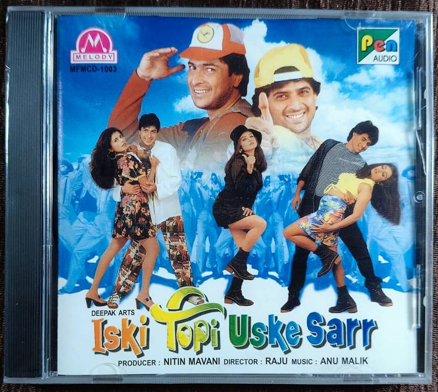 Iski Topi Uske Sarr (1997) Anu Malik Pre-Owned Melody, Pen Audio Imported Audio CD