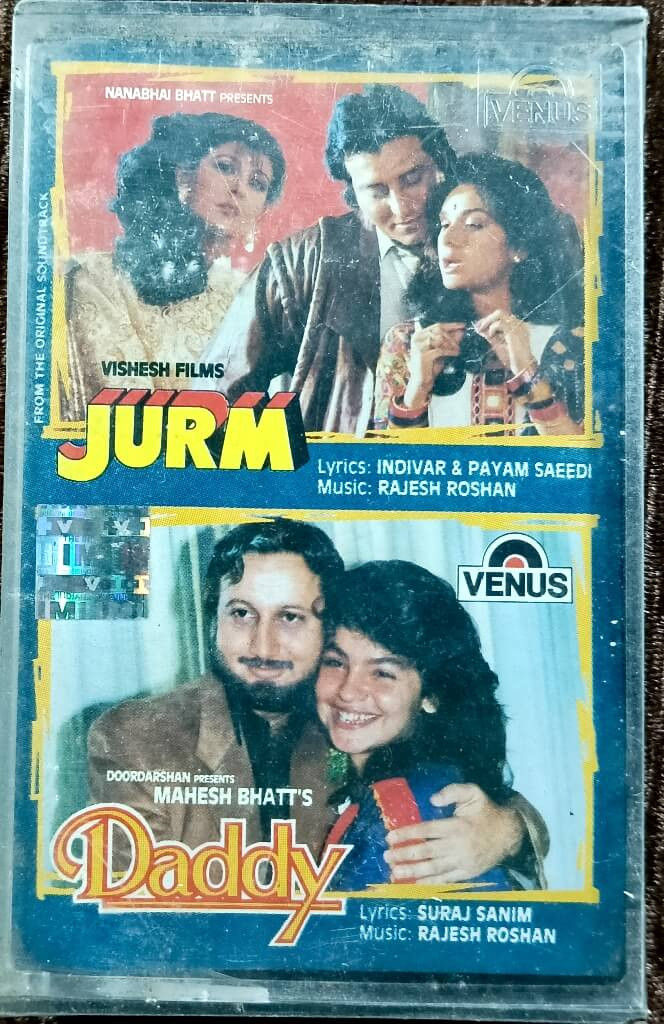 Jurm (1989) Rajesh Roshan / Daddy (1991) Rajesh Roshan Pre-Owned Venus Audio Cassette
