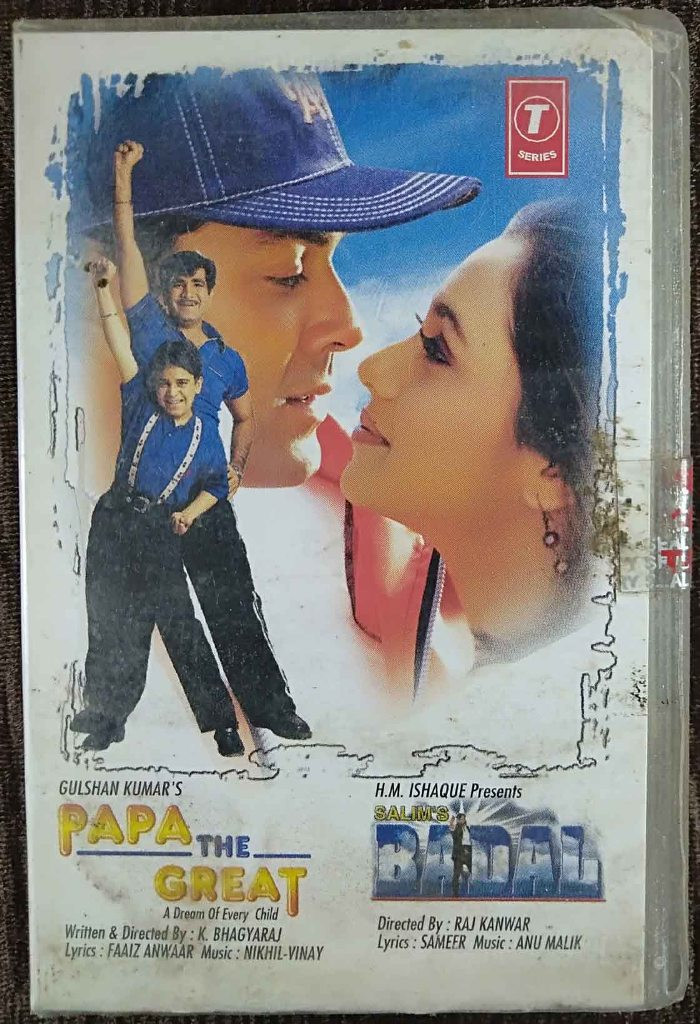 Papa The Great (2000) Nikhil-Vinay / Badal (2000) Anu Malik Pre-Owned T-Series Audio Cassette