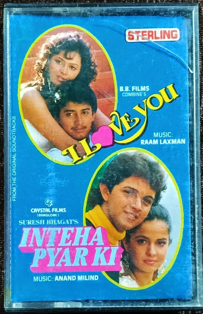 Inteha Pyar Ki (1992) Anand-Milind / I Love You (1992) Raam Laxman Pre-Owned Sterling Audio Cassette