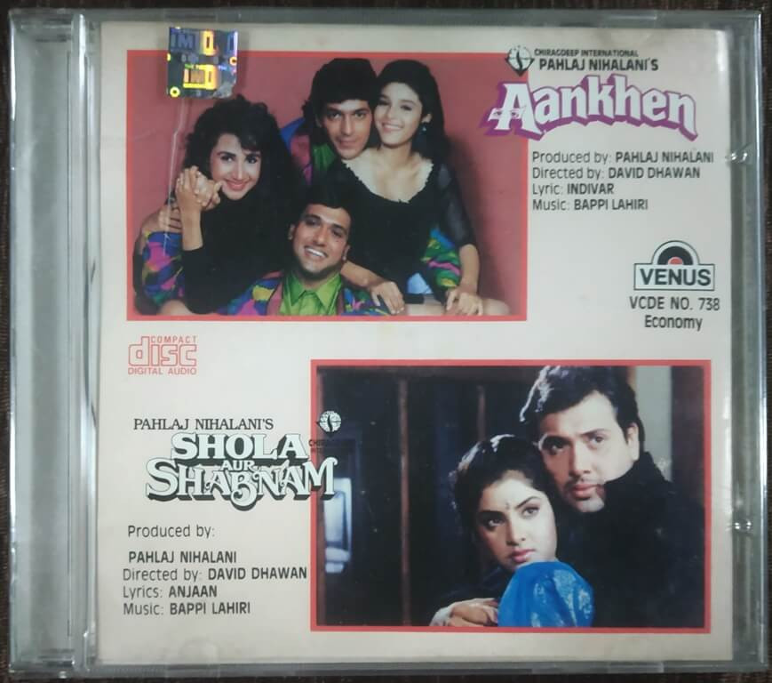 Aankhen (1992) Bappi Lahiri / Shola Aur Shabnam (1992) Bappi Lahiri Pre-Owned Venus Audio CD