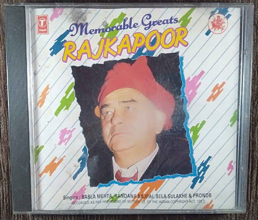 Raj Kapoor - Memorable Greats (1994) Compilation Pre-Owned T-Series Audio CD