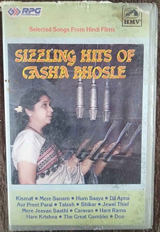 Asha Bhosle - Sizzling Hits Of Asha Bhosle - Selected Songs From Hindi Films (1986) Compilation Pre-Owned HMV, RPG Audio Cassette