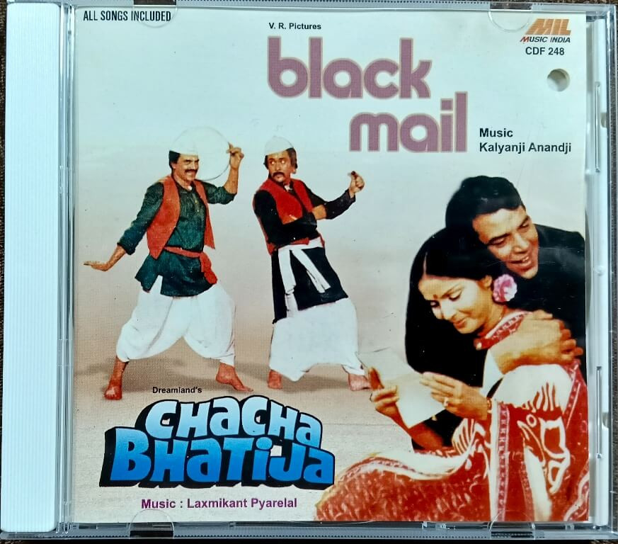 Black Mail (1973) Kalyanji-Anandji / Chacha Bhatija (1976) Laxmikant-Pyarelal Pre-Owned Music India Audio CD