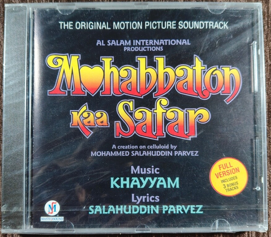 Mohabbaton Kaa Safar (1993) Khayyam Pre-Owned Audiorec, Master Sound Imported Audio CD