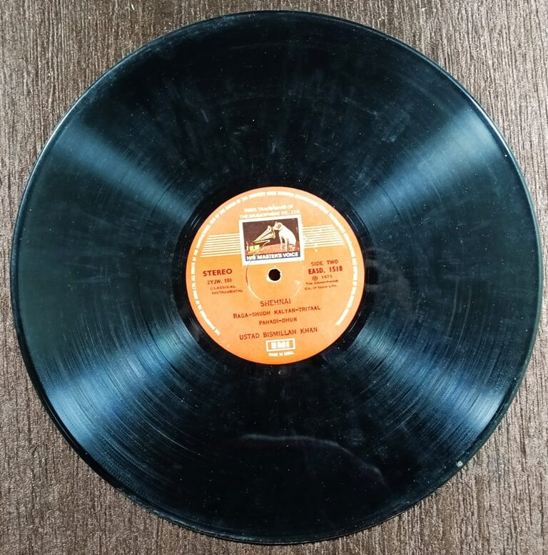 Ustad Bismillah Khan – Shehnai  Raga Gunkali: Tritaal Raga  Shudh Kalyan: Tritaal Pahadi Dhun (1973) Pre-Owned HMV Vinyl, 12" LP Record