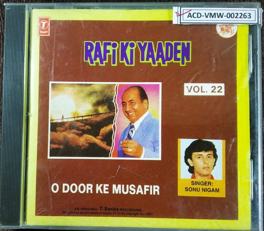 Sonu Nigam - Rafi Ki Yaaden Vol 22 (1995) Pre-Owned T-Series Audio CD