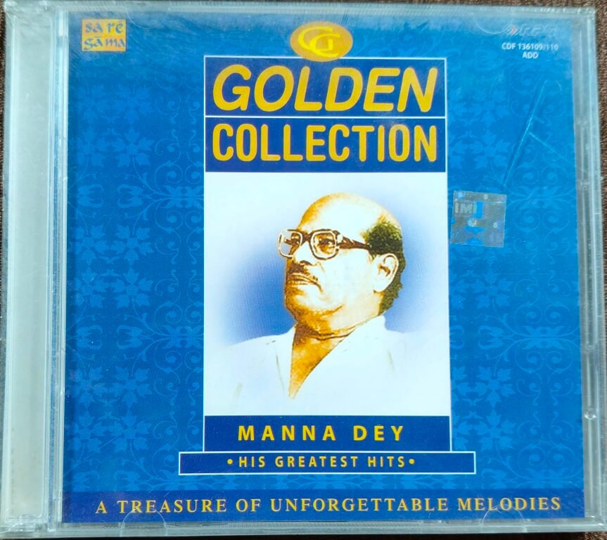 Manna Dey – Golden Collection – Greatest Hits of Manna Dey - A Treasure Of Unforgettable Melodies (2004) Bollywood OST Compilation Pre-Owned Saregama-RPG Double Audio CD Set