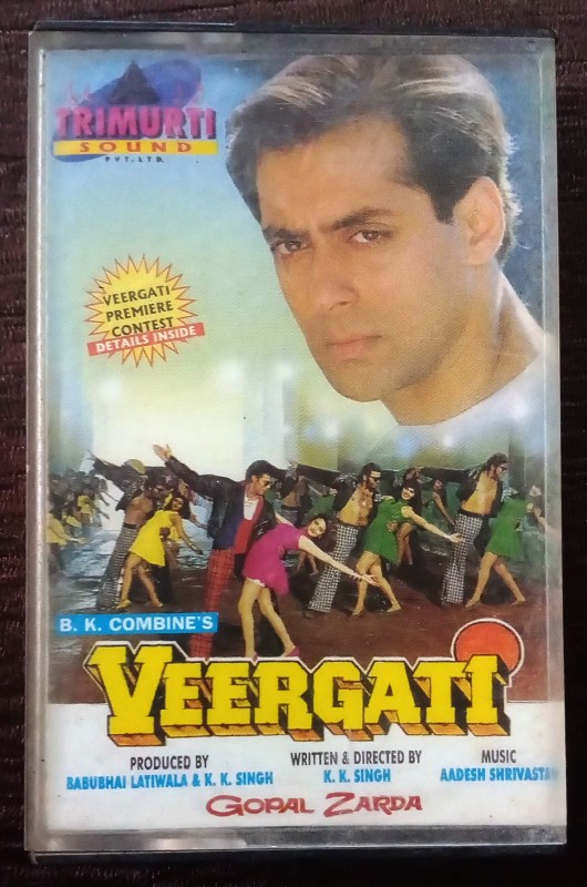 Veergati (1995) Aadesh Shrivastava Pre-Owned Trimurti Sound Audio Cassette