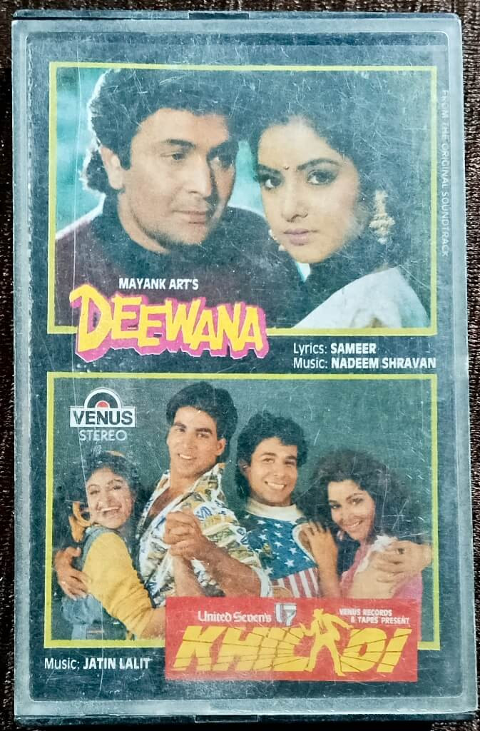 Deewana (1992) Nadeem-Shravan / Khiladi (1992) Jatin-Lalit Pre-Owned Venus Audio cassette