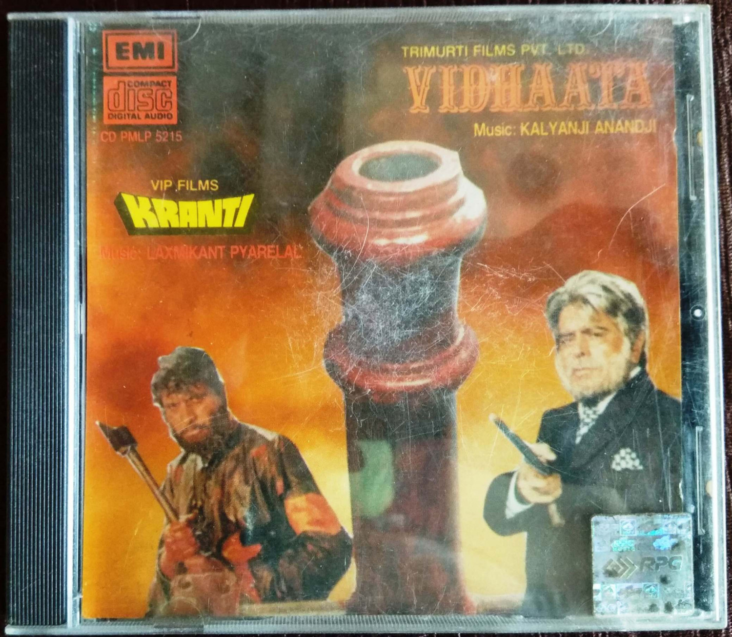 Kranti - Vidhaata (1981-1982) Laxmikant-Pyarelal/Kalyanji-Anandji Pre-Owned EMI Imported  Audio CD